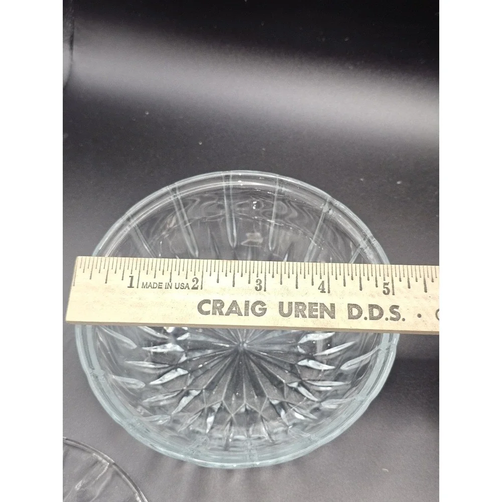 KIG Indonesia Crystal Glass Candy Dish Lid Bowl EUC Cocktail Party‎